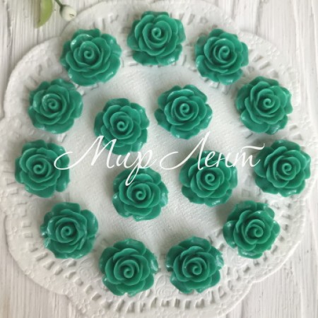 Серединка розочка, 2 см, изумрудный, упаковка 100 шт.