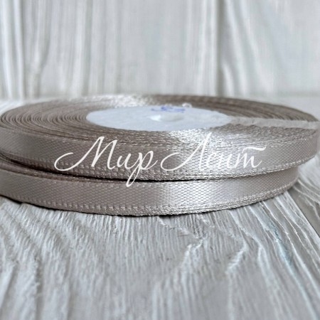 Атлас 0,6 см, болотно-серый, рулон 33 м