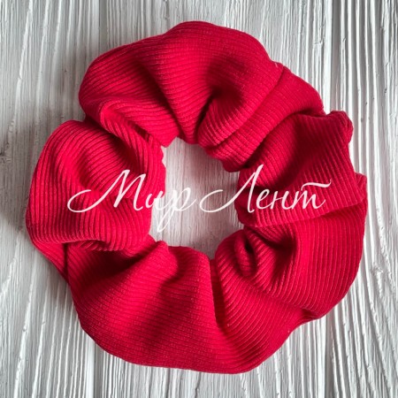 Скранч рубчик, 12 см, красный, шт.