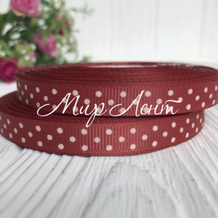 Репс 1 см горох, кирпичный, 23 м в рулоне