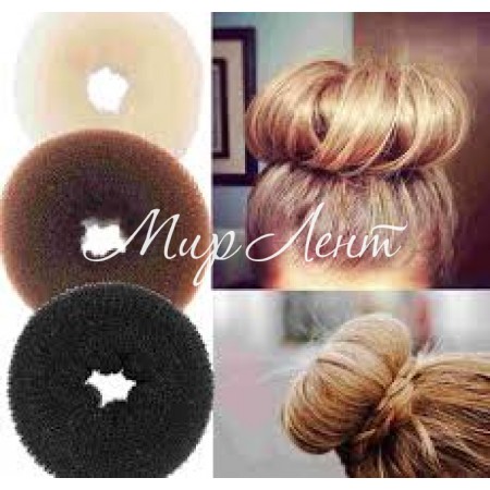 Бублики для волосся, 7 см, маленькі, мікс, упаковка 12 шт.