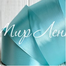 Атлас 5 см, лазурный, рулон 33 м