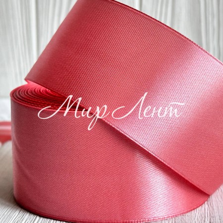 Атлас 5 см, лососевый, рулон 33 м