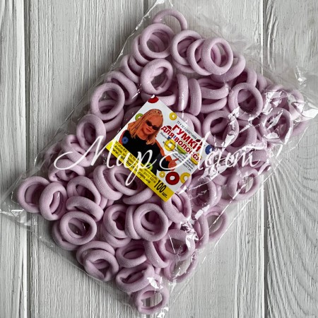 Резинка Калуш (велюрчик), 2,7 см, розово-сиреневый, упаковка 100 шт.