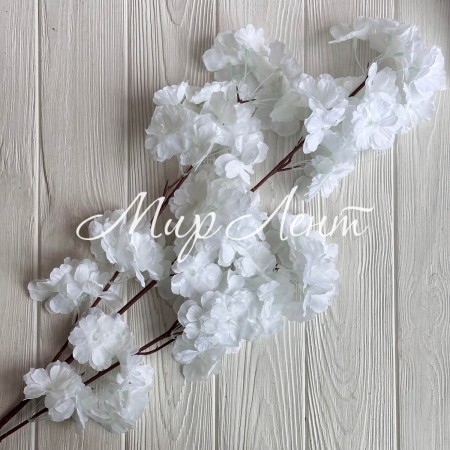 Ветка сакуры, 106 см, белая, шт.