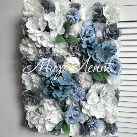 Цветочный коврик (цветочный микс), 40х60 см, голубой, шт.