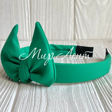 Обруч софт солоха однотонний, 2,5 см, зелений, шт.