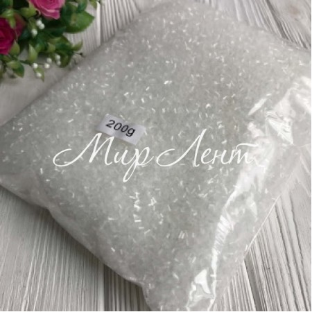 Присыпка дождик, белый, упаковка 200 грам