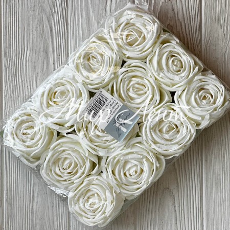 Бутон чайної троянди, 7 см, біла, упаковка 12 шт.