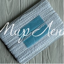 Кружево вязаное (6361-1209В), белое, 12 мм, рулон 45 м