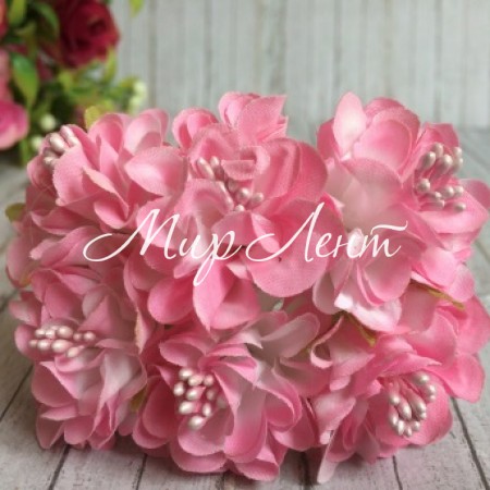 Хризантема (тканинна), 4 см, рожева, упаковка 48 шт.