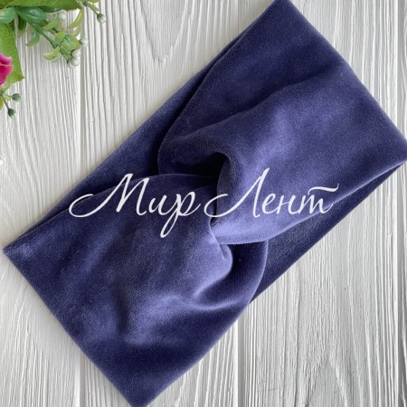 Повязка спорт велюр, 12 см, сине-фиолетовый, шт.