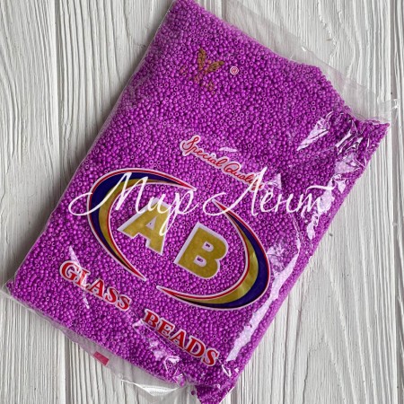 Бисер непрозрачный, размер 12/0, сиреневый (723), упаковка 400 г