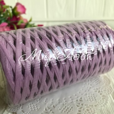 Рафия декоративная, 3 мм, лавандовый, моток 50 г