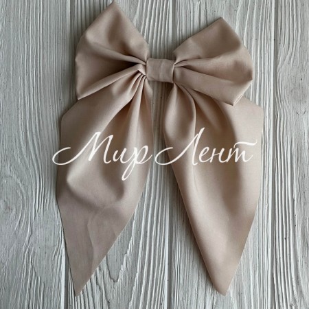 Бант платок софт маленький, 13х22 см, бежевый, шт.