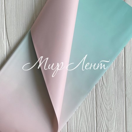 Калька градиент, 60х60 см, мятно-розовая, упаковка 20 шт.
