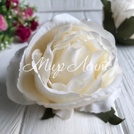 Бутон розы 9 см, айвори, упаковка 50 шт.