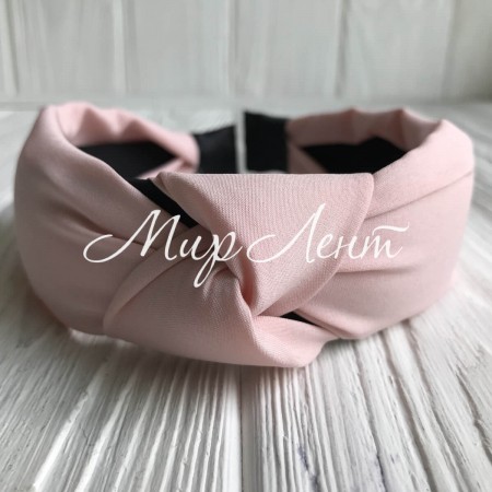 Обруч софт чалма однотонный, 4 см, персиковый, шт.