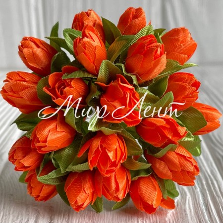 Подснежник, 2 см, оранжевый, пучек из 20 цветочков