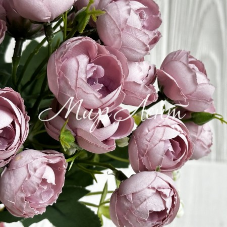 Букет ранункулюсов, 30 см, розово-сиреневый, шт.