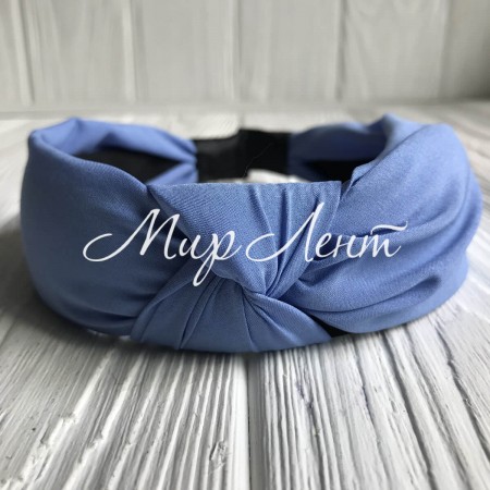 Обруч софт чалма однотонный, 4 см, небесно-голубой, шт.
