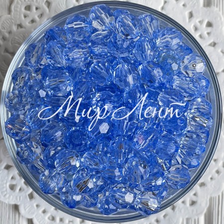 Хрусталь круглый, 10 мм, небесно-голубой, упаковка 500 г