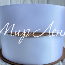 Атлас двусторонний (премиум), 3,8 см, белый, рулон 23 м