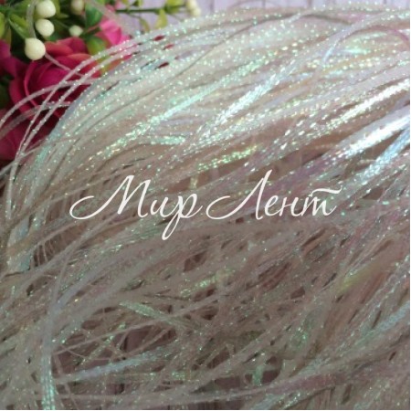 Парча 0,3 см, белый перламутр, рулон 100 м