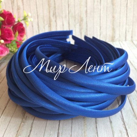 Обруч пластик в атласі, 1 см, темно-синій, упаковка 30 шт.