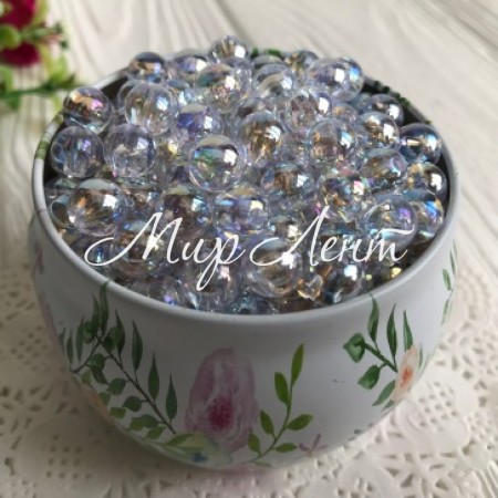 Жемчуг с переливом, 6 мм, белый, упаковка 500 г