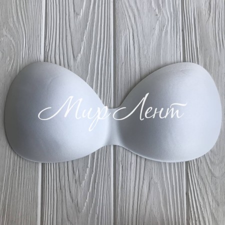 Вкладиш поролоновый (чашки) для бюстгалтера (лифа) с push-up, размер 2(В), белый, 10 шт.