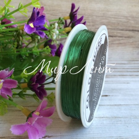 Проволока 0,37 мм, зеленая, упаковка 12 шт.