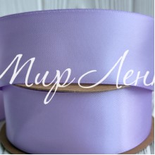 Атлас двусторонний (премиум), 3,8 см, лиловый, рулон 23 м