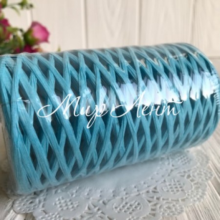 Рафия декоративная, 3 мм, светло-бирюзовый, моток 50 г