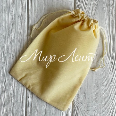 Бархатний мішечок, 13х18 см, молочний, упаковка 50 шт.