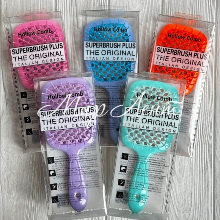 Щетка для волос Superbrush, 20х8 см, цветная основа, шт.