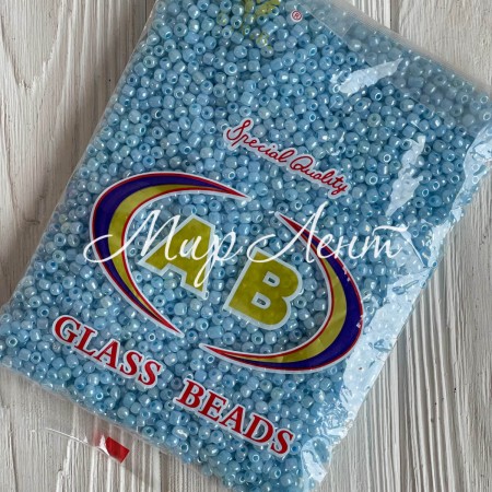 Бисер, размер 6/0, голубой (143), упаковка 400 г