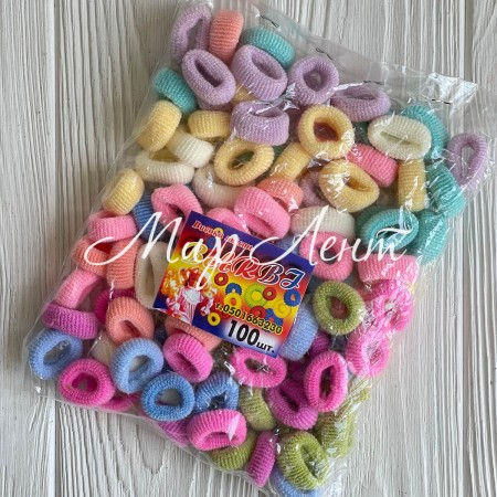 Резинка Barbi, 2 см, пастельный микс, упаковка 100 шт.