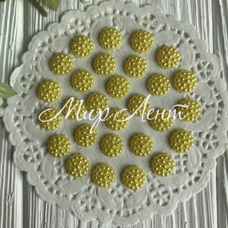 Серединка-хризантемка, 10 мм, желтый, упаковка 250 грам