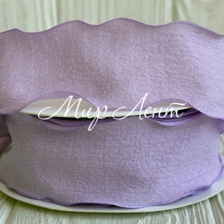 Стрічка жатка (D30330), 4 см, лілова, рулон 9 м