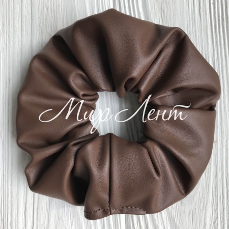 Скранч екошкіра, 12 см, шоколадний, шт.