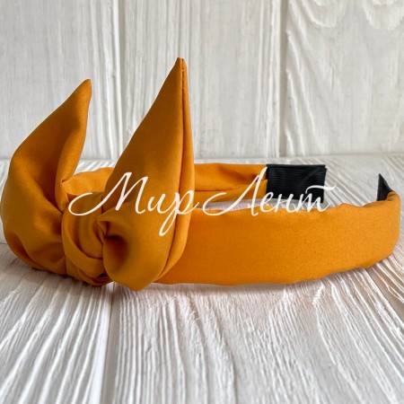 Обруч софт солоха однотонный, 2,5 см, горчичный, шт.