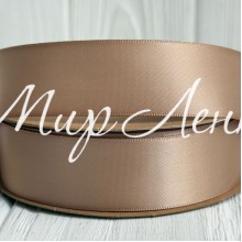 Двусторонняя атласная лента New (премиум), 2,5 см, телесная, рулон 23 м