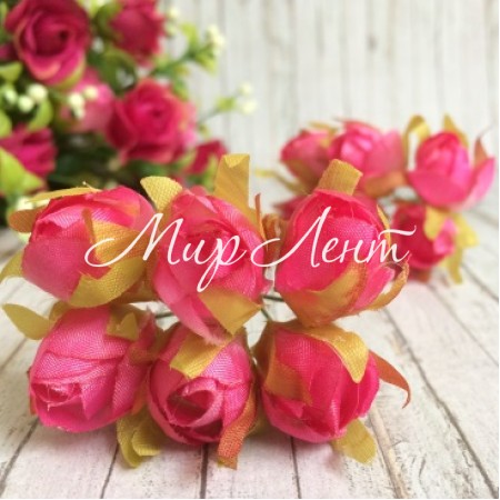 Тюльпан, 2 см, светло-малиновый, упаковка 10 пучков