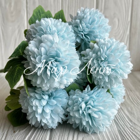 Букет астр, 6х42 см, світло-блакитний, шт.