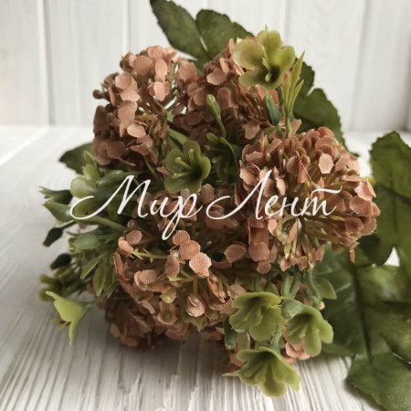 Ветка каланхое, 27 см, зеленый с персиковым, 1 шт.