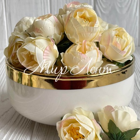 Бутон пиона, 4 см, молочный, упаковка 20 шт.