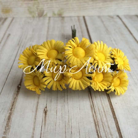 Ромашка средняя, 1,7 см, желтая, упаковка 120 шт.