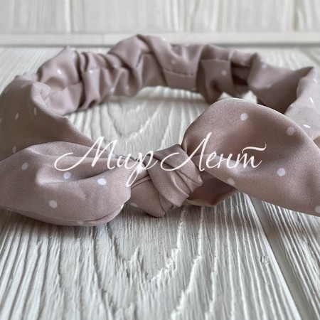 Повязка софт солоха в горох, 25 см, бежевая, шт.