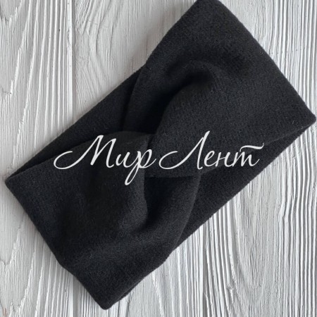 Повязка ангора рубчик, 11х21 см, черная, шт.